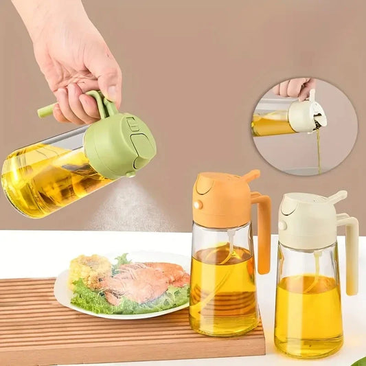 Healthy cooking oil sprayer and pourer, perfect for precise oil control in low-fat, diet-conscious meals, ideal for BBQs, grilling, and healthier cooking at home