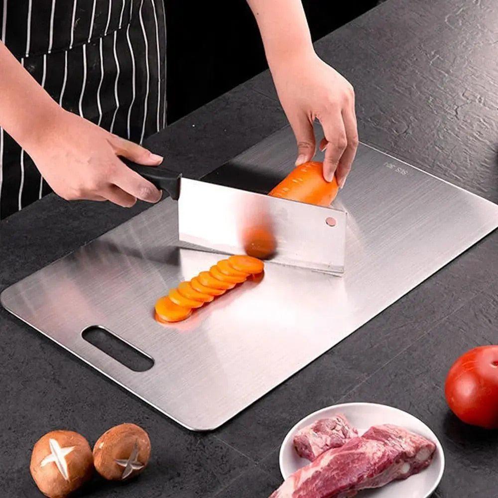 Durable Stainless Steel Cutting Board Ideal for Chopping Vegetables and Kitchen Use
