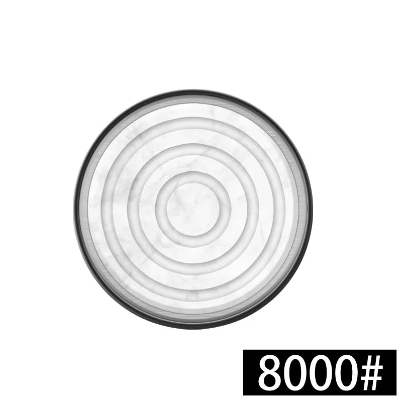 Detailed view of the 8000 grit whetstone sharpening disc compatible with the magnetic rolling knife sharpener, suitable for initial coarse sharpening