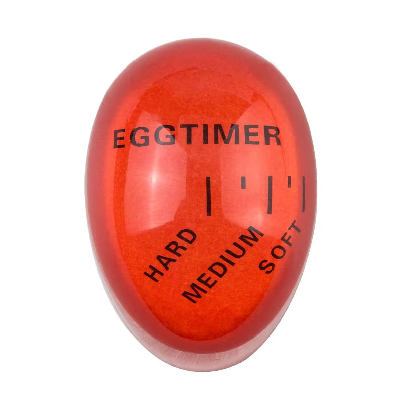 Close-up view of color changing egg timer, showing intricate design and color transition for perfect boiled eggs