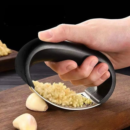 Premium stainless steel garlic press crusher for easy and efficient garlic mincing