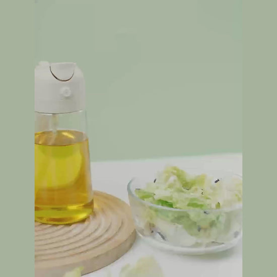 Dual-use oil sprayer and pourer dispenser for precise and eco-friendly cooking